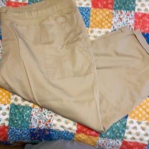 Terra&Sky, khaki cropped pants, 5X plus size
